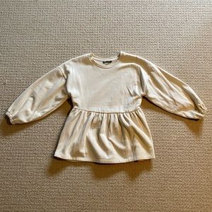 Zara babydoll tunic sweatshirt